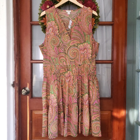 J. Crew Dresses & Skirts - J. Crew Paisley Dress Sleeveles